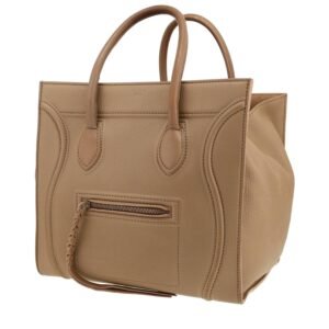 Celine Luggage handbag in beige leather