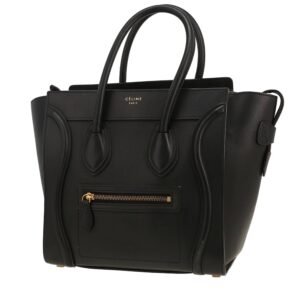 Celine Luggage handbag in black leather