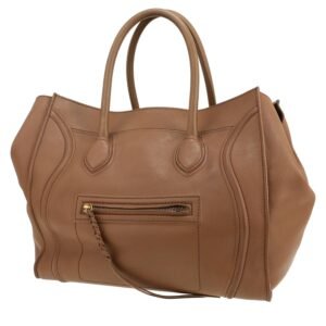 Celine Phantom shopping bag in beige leather