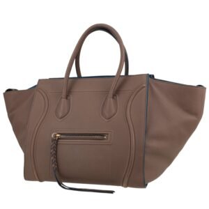 Celine Phantom shopping bag in taupe leather