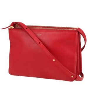 Celine Trio shoulder bag in red leather
