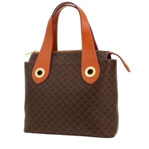 Celine Vintage handbag in brown monogram canvas and brown leather