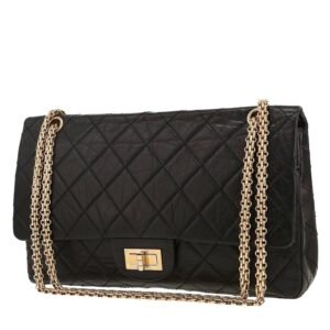 Chanel 2.55 Reissue shoulder bag in black quilted leather