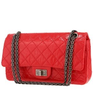 Chanel 2.55 shoulder bag in red quilted leather