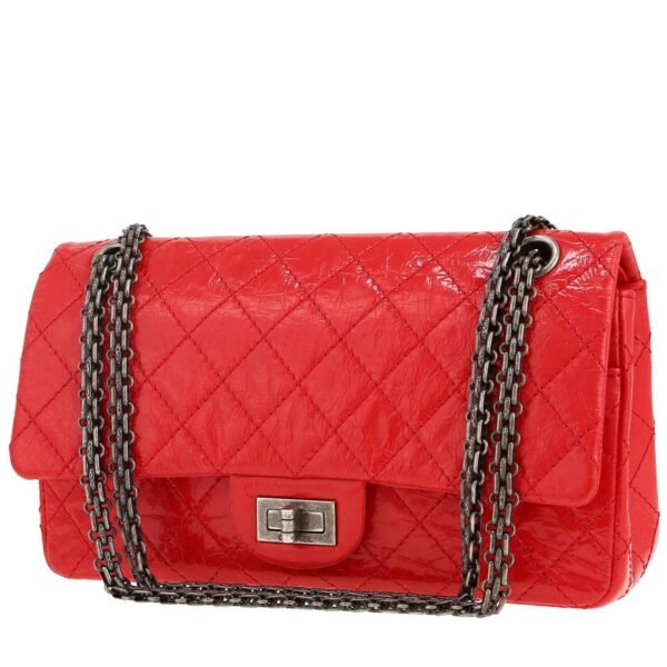 Chanel 2.55 shoulder bag in red quilted leather