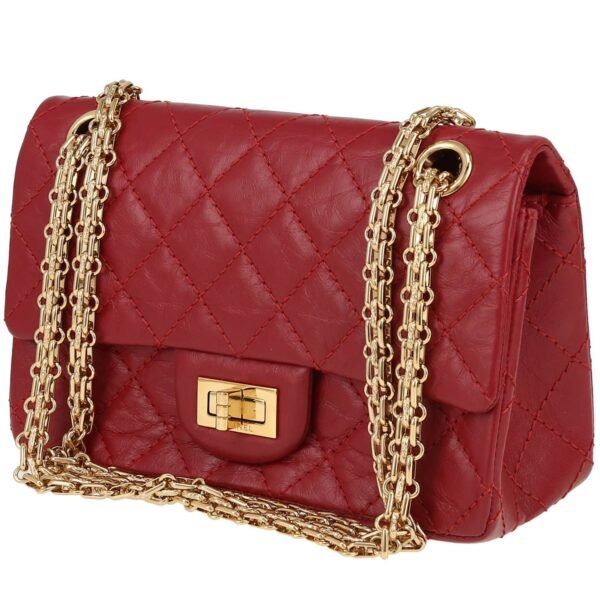 Chanel 2.55 shoulder bag in red quilted leather