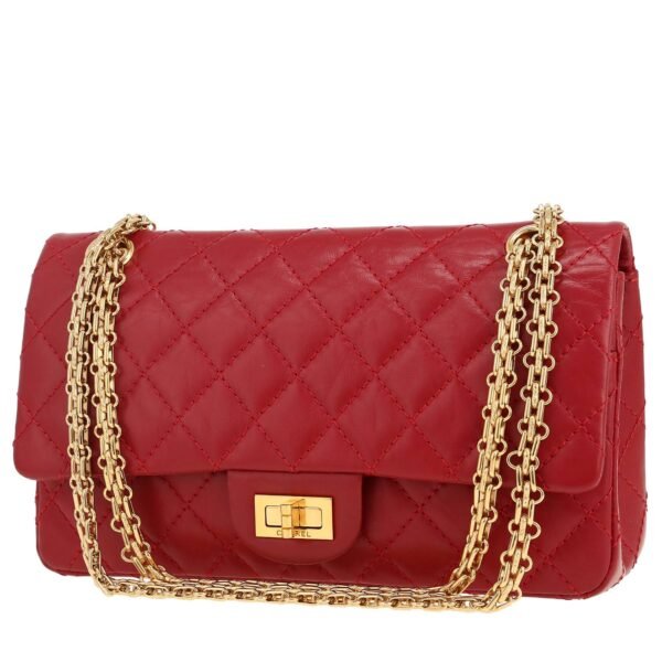 Chanel 2.55 shoulder bag in red quilted leather