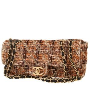 Chanel Baguette handbag in brown and beige foal
