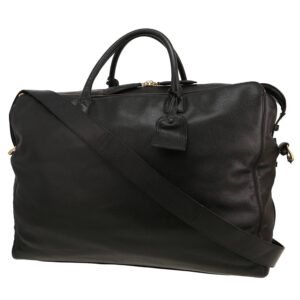 Chanel Boston travel bag in black grained leather