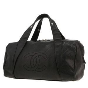Chanel Bowling handbag quilted leather and black smooth leather