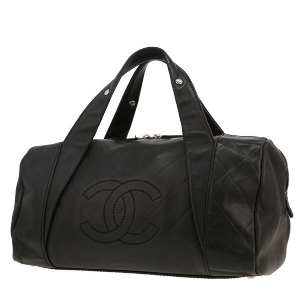 Chanel Bowling handbag quilted leather and black smooth leather