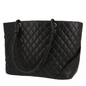 Chanel Cambon handbag in black quilted leather