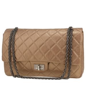 Chanel Chanel 2.55 shoulder bag in golden brown quilted leather