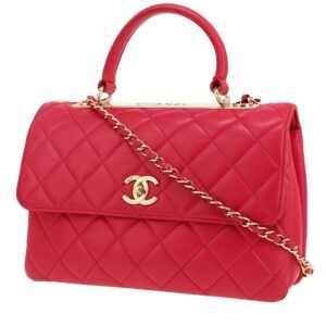 Chanel Coco Handle shoulder bag in pink quilted leather