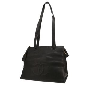 Chanel Grand Shopping shopping bag in black grained leather