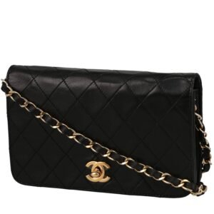 Chanel Mademoiselle bag worn on the shoulder or carried in the hand in black quilted leather