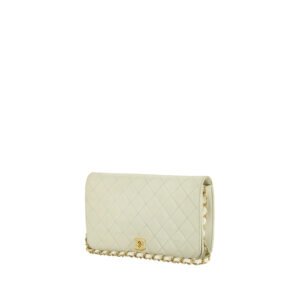 Chanel Mademoiselle handbag in white quilted leather