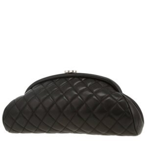 Chanel Mademoiselle pouch in black quilted leather