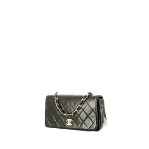 Chanel Mademoiselle shoulder bag in black quilted leather