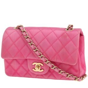 Chanel Mini Timeless shoulder bag in pink satin