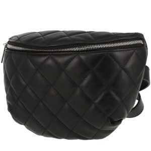 Chanel Pochette ceinture clutch-belt in black quilted leather