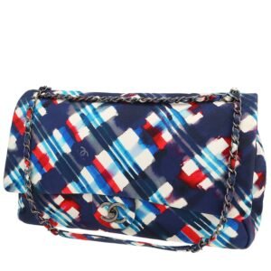 Chanel Timeless 24 hours bag in blue, red and white canvas