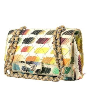 Chanel Timeless Classic handbag in beige canvas