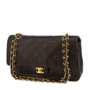 Chanel Timeless Classic handbag in black quilted leather