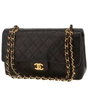 Chanel Timeless Classic handbag in black quilted leather
