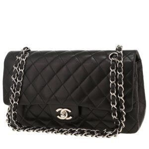 Chanel Timeless Classic handbag in black quilted leather