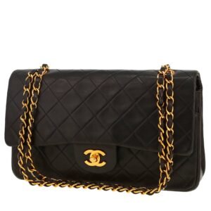 Chanel Timeless Classic handbag in black quilted leather