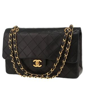 Chanel Timeless Classic handbag in black quilted leather