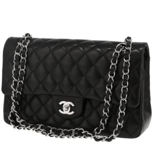 Chanel Timeless Classic handbag in black quilted leather