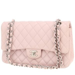 Chanel Timeless Classic handbag in pink quilted leather