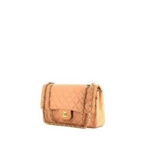 Chanel Timeless Classic handbag in pink quilted leather