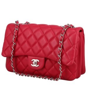 Chanel Timeless handbag in raspberry pink quilted leather
