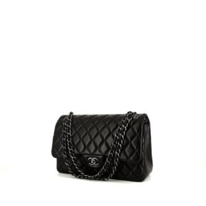 Chanel Timeless Jumbo handbag in black quilted leather