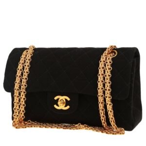 Chanel Timeless Petit handbag in black jersey