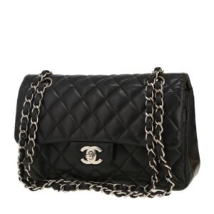 Chanel Timeless Petit handbag in black quilted leather