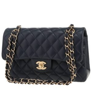 Chanel Timeless Petit handbag in blue quilted leather