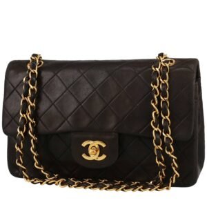 Chanel Timeless Petit handbag in brown quilted leather