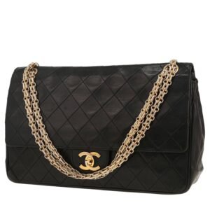 Chanel Timeless Vintage handbag in black leather