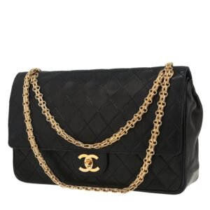 Chanel Timeless Vintage handbag in navy blue quilted leather