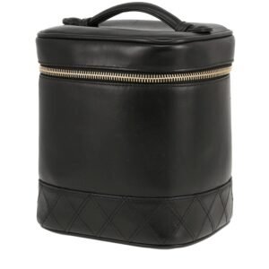 Chanel vanity case in black leather