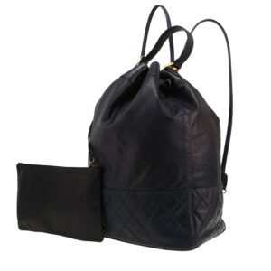 Chanel Vintage backpack in navy blue leather