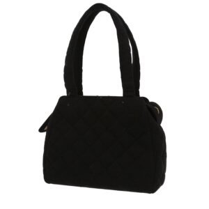 Chanel Vintage handbag in black jersey canvas