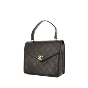 Chanel Vintage handbag in black quilted leather