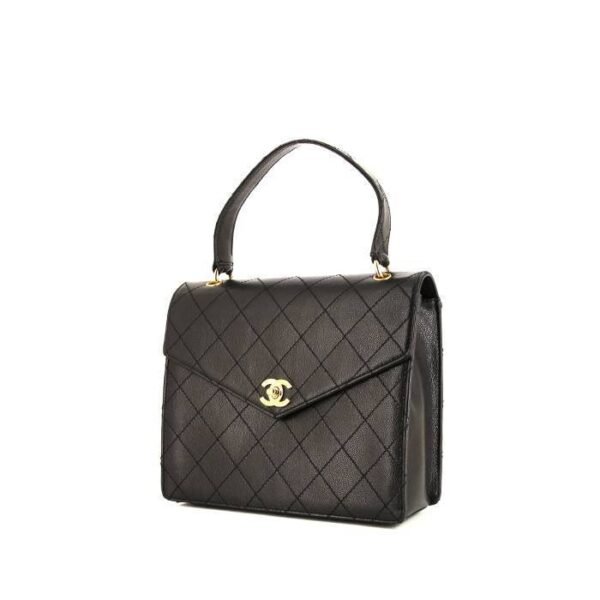 Chanel Vintage handbag in black quilted leather