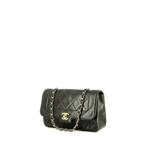 Chanel Vintage handbag in black quilted leather