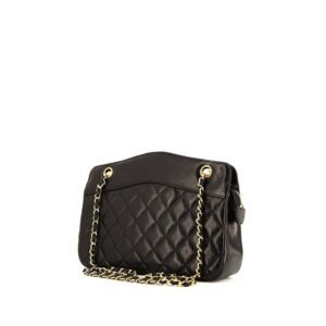 Chanel Vintage handbag in black quilted leather